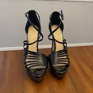 Jessica Simpson | Black strappy heels